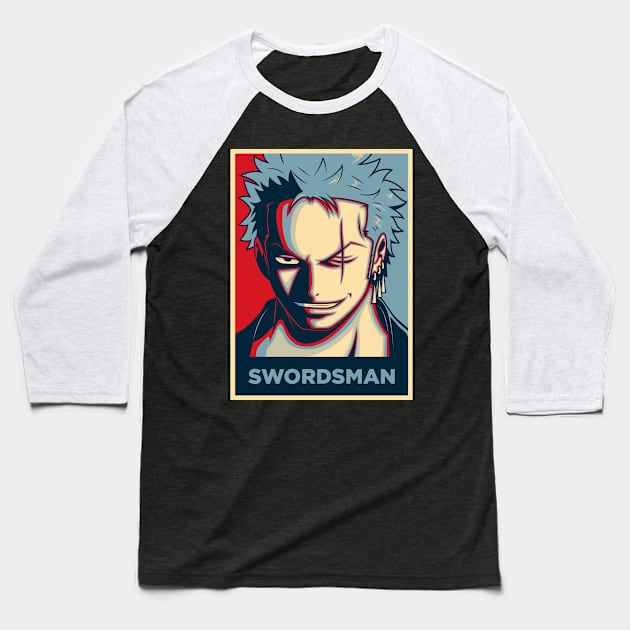 ZORO THE SWORDSMAN Baseball T-Shirt by ChrisHarrys